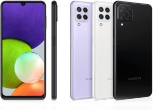 Samsung Galaxy A22 – Mémoire 128 Go – RAM 4 Go – Photo 48 Mpx – Ecran 6.6″