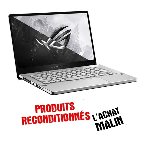 PC Ultra-Portable Asus ROG Zephyrus G14 GA401IU-110T 14" AMD Ryzen 7-4800Hs 16 Go RAM 512 Go SSD Version White Moon AniMe Matrix Exclusivité