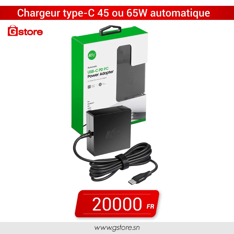 Chargeur Type C – 45W – Noir