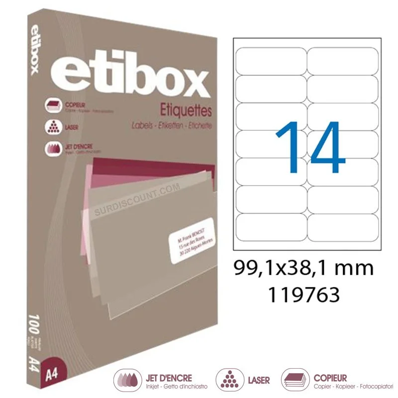 Etibox Etiquettes 14 à la pages
