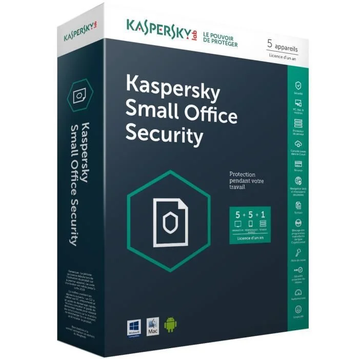 Kaspersky Small Office Security 8.0 Serveur, 5 Appareils et 5 Mobiles