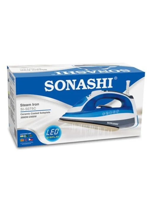 SONASHI FER À VAPEUR AVEC PLAQUE CÉRAMIQUE 2400W 5075C – Image 3
