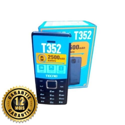 Téléphone Classique Tecno T352 deux puce Facebook préinstallé - Noir
