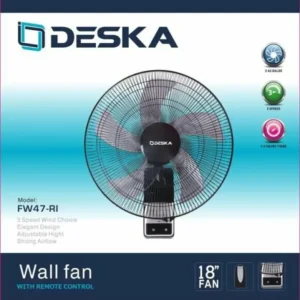 Ventilateur mural Deska pouces avec télécommande