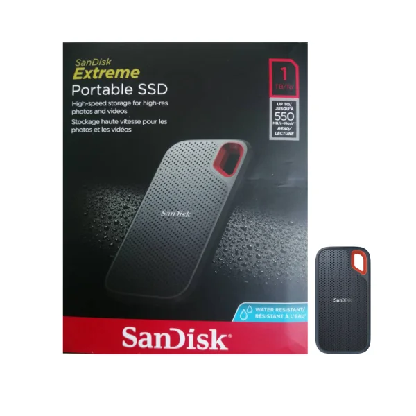 Disque externe SanDisk Extreme Portable SSD 1TB -  jusqu'à 550Mo/s