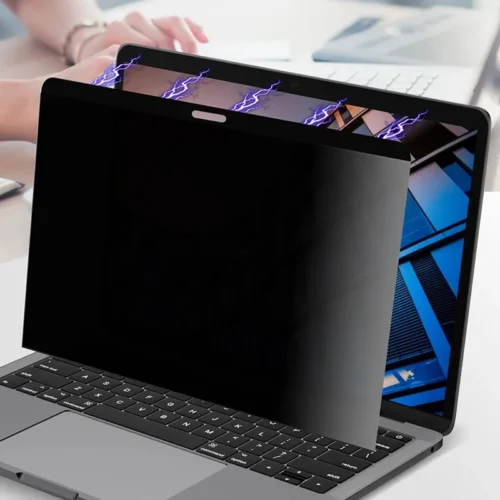 SÉCURITÉ OPTIMISÉE ⎯ Écran de confidentialité magnétique Écran d'ordinateur Meilleur pour les zones publiques et à forte circulation ; parfait pour les bureaux ouverts, les universités, les trains, les parcs, les cafés, les institutions financières et les voyages d'affaires.
