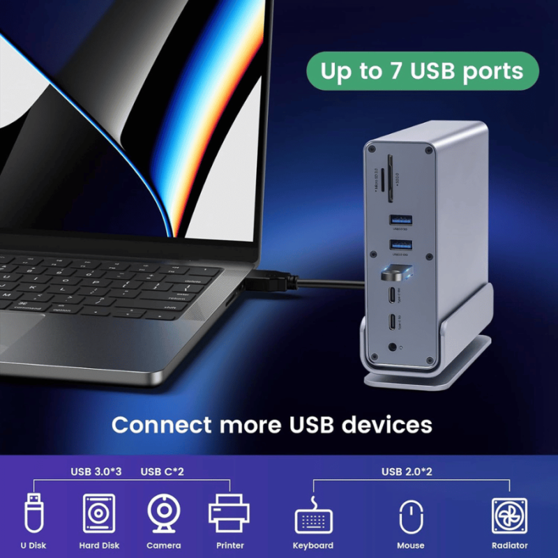 Station d'accueil USB C 15 in 1