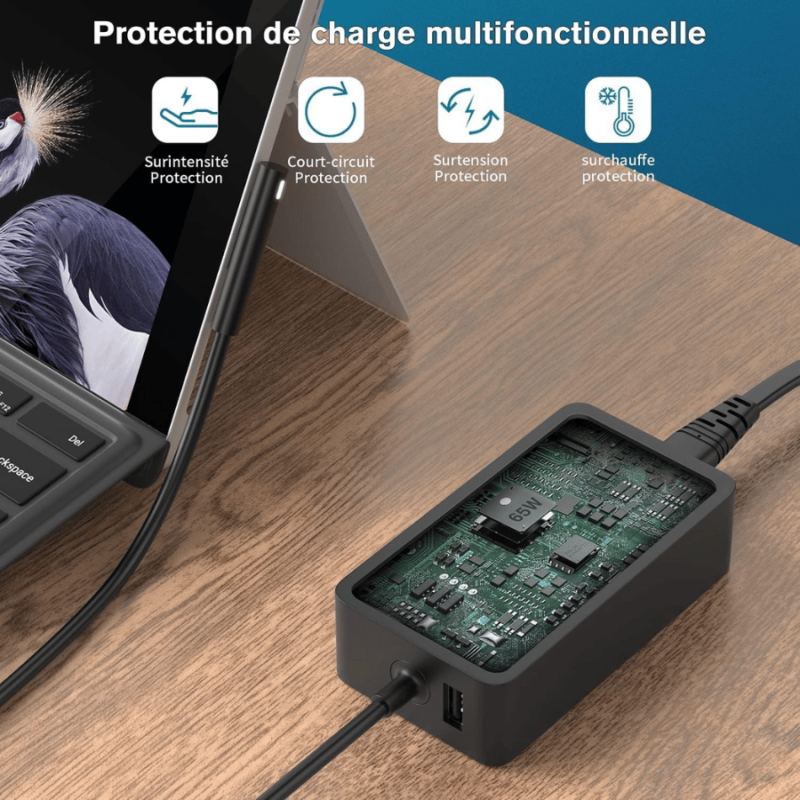 Chargeur Surface pro 65W