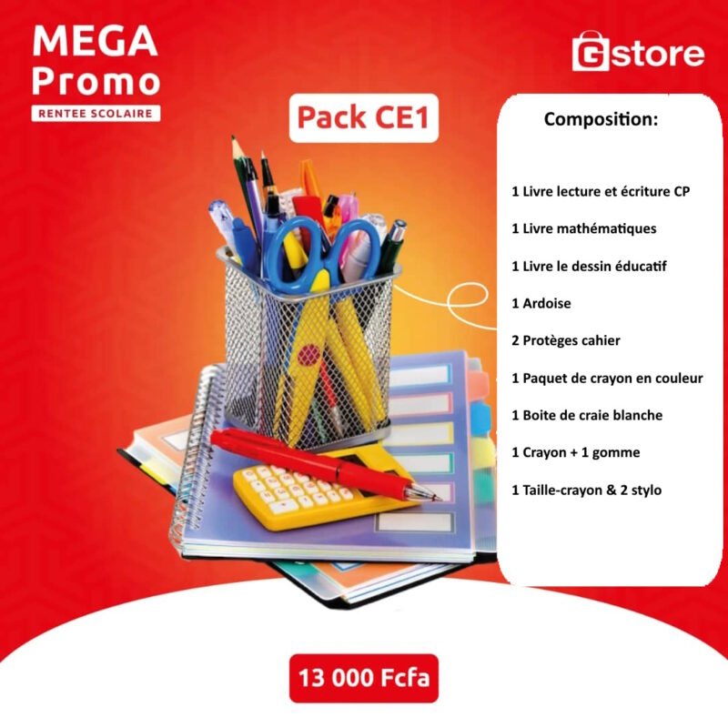 Le pack complet de fourniture de la classe de CE1
