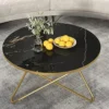 Table basse simple moderne en marbre