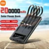 Power Bank 20000 mah chargeur solaire portable